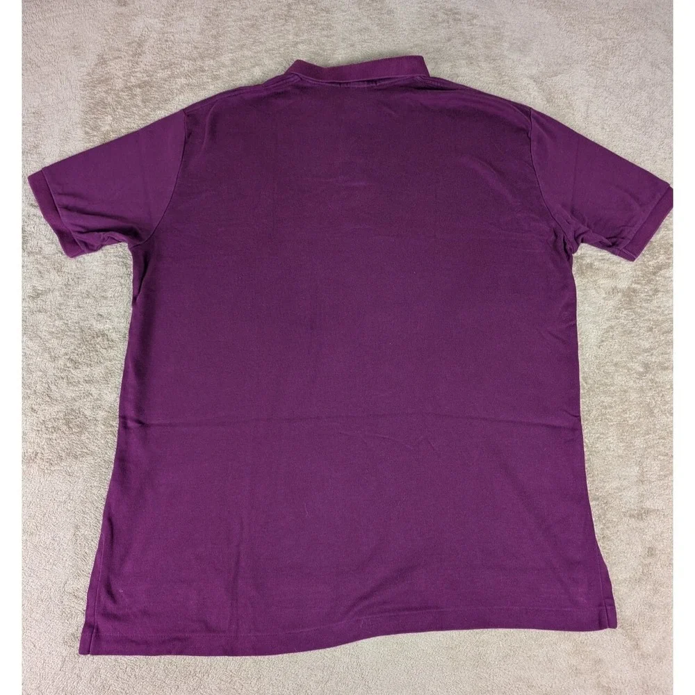 VTG Polo Ralph Lauren Marroon/Purple Short Sleeve Polo Shirt Men's Sz XL  EUC